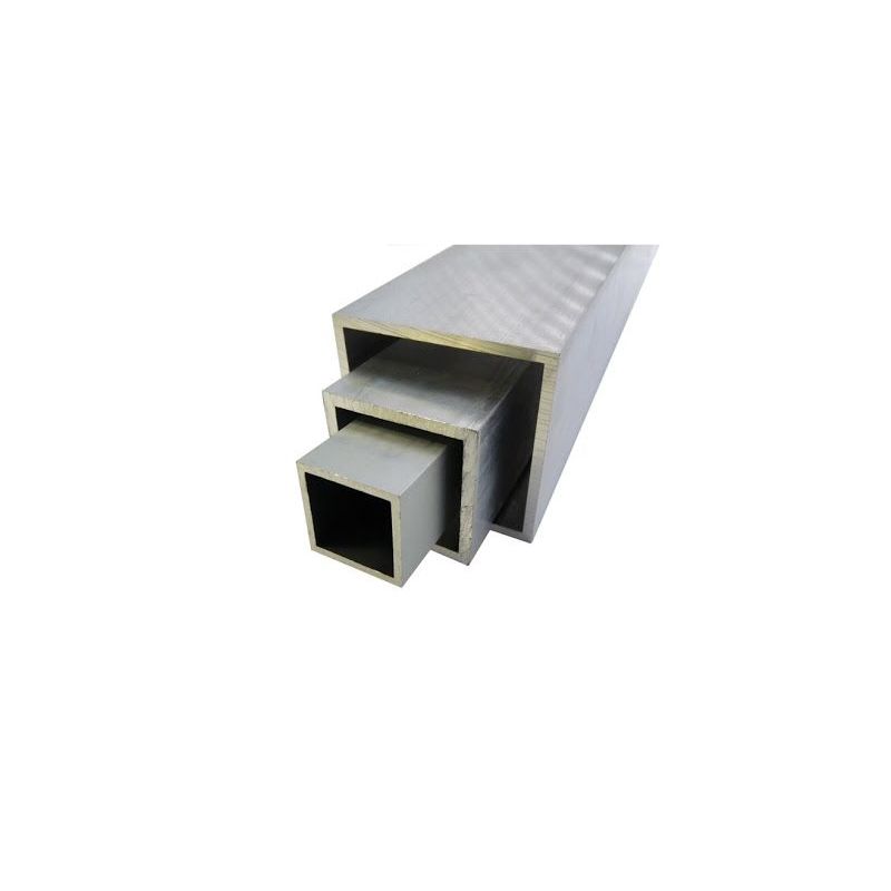 Aluminum square tube 20x20x2-100x100x4mm AlMgSi0.5 square tube 0.2-2 meters Evek GmbH - 1