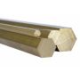 Brass hexagon Ø5mm-40mm 6-sided 2.0401 CuZn33Pb3 Ms58 solid material Evek GmbH - 2
