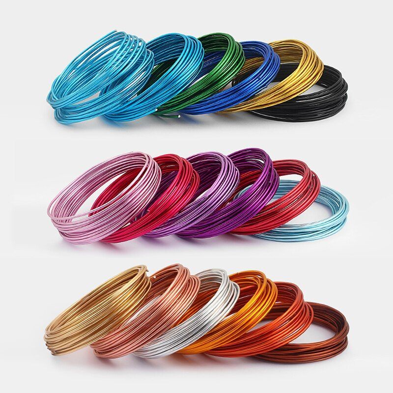 Aluminum jewelry wire in colors 1mm - 3mm EN AW-1060 Aluminum jewelry wire Alu craft wire