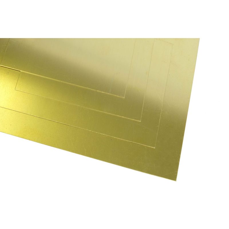 Sheet brass 0.5-1mm (Ms63 / CuZn37 / 2.0321) Sheet metal cut to size selectable, desired size possible 100x100mm