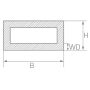 Square tube steel pipe hollow profile steel square tube dia 20x20x2 to 80x80x3, steel