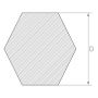 Stainless steel hexagon SW 18mm-60mm 1.4305 bar hexagon VA V2A 303 hexagonal bar, stainless steel