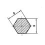 Titanium hexagon grade 5 Ti 9.5-25mm 3.7165 Titanium hexagon Ti-6Al-4V