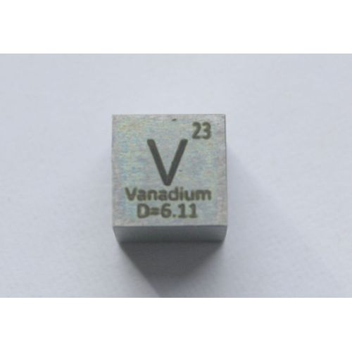 Vanadium V metal cube 10x10mm polished 99.9% purity cube
