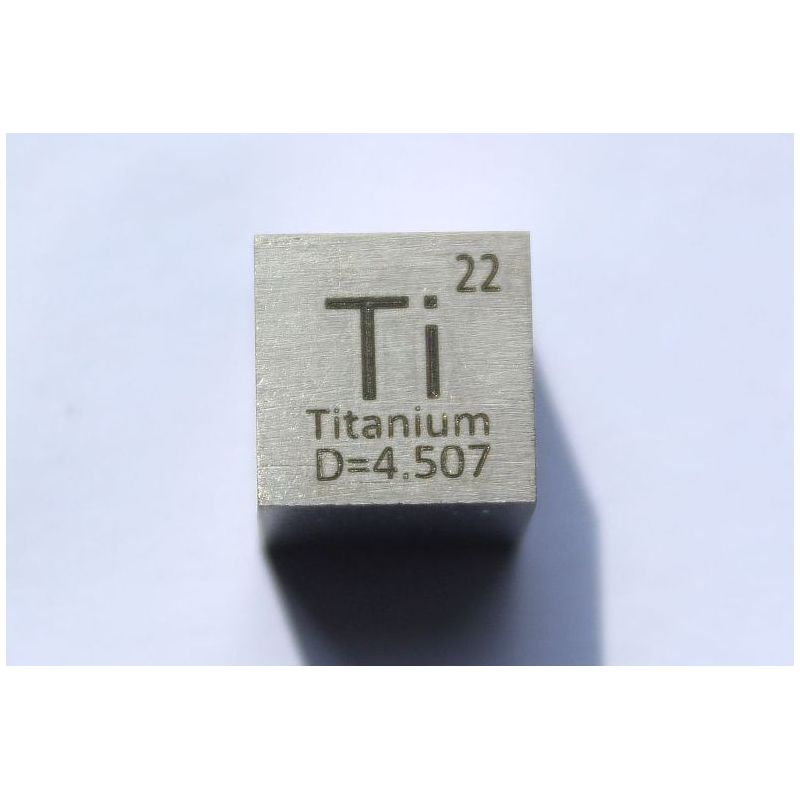 Titanium Ti metal cube 10x10mm polished 99,5% purity cube