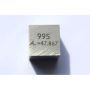Titanium Ti metal cube 10x10mm polished 99,5% purity cube