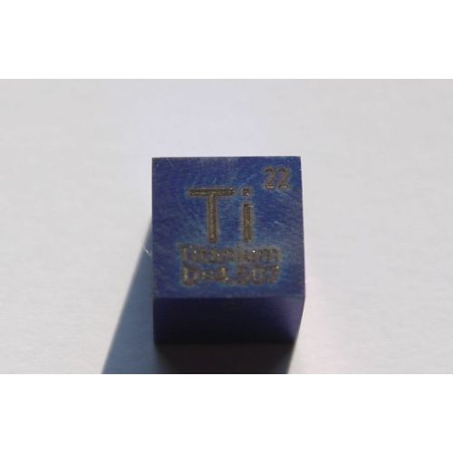 Titanium Ti anodized blue metal cube 10x10mm polished 99.5% purity Titanium cube