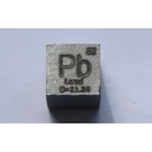Lead Pb metal cube 10x10mm polished 99,99% purity cube