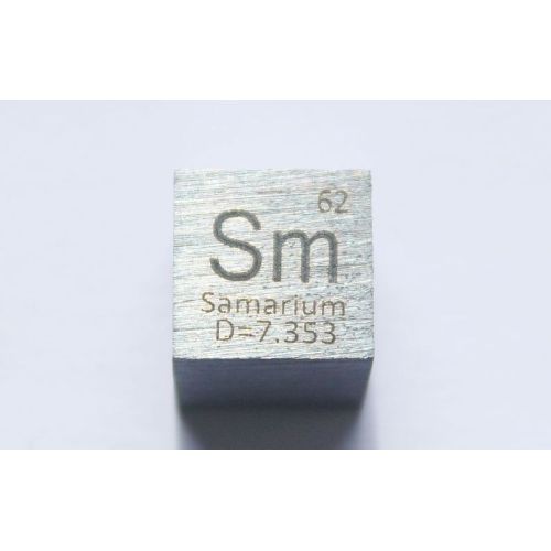 Samarium Sm metal cube 10x10mm polished 99.95% purity cube