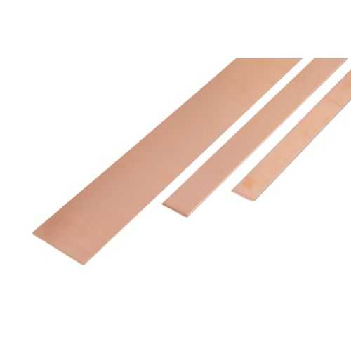 Copper sheet metal strips 2.0090 Flat bar 0.5x20mm-6x90mm Cut-to-size strips 0.5-1 meter