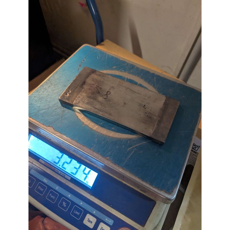 Rhenium-tungsten plates 3.234 kg rhenium 96%, tungsten 3.8%